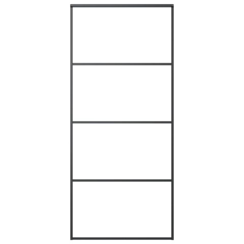 DRZWI PRZESUWNE Z OSPRZĘTEM 90X205CM SZKŁO ESG I ALUMINIUM