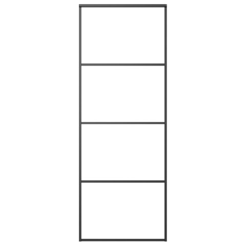 DRZWI PRZESUWNE Z OSPRZĘTEM SZKŁO ESG I ALUMINIUM 76X205CM