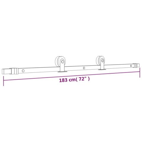 DRZWI PRZESUWNE Z OSPRZĘTEM 80X210CM LITE DREWNO SOSNOWE