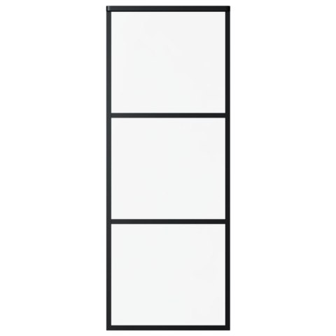 DRZWI PRZESUWNE Z OSPRZĘTEM SZKŁO ESG I ALUMINIUM 76X205CM