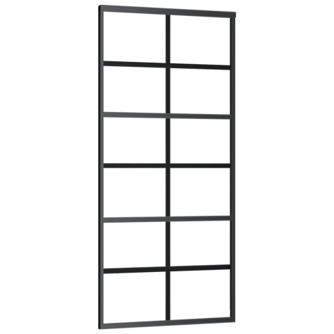 DRZWI PRZESUWNE Z OSPRZĘTEM SZKŁO ESG I ALUMINIUM 90X205CM