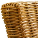 KRZESŁA STOŁOWE 2 SZT. BRĄZOWE NATURALNY RATTAN