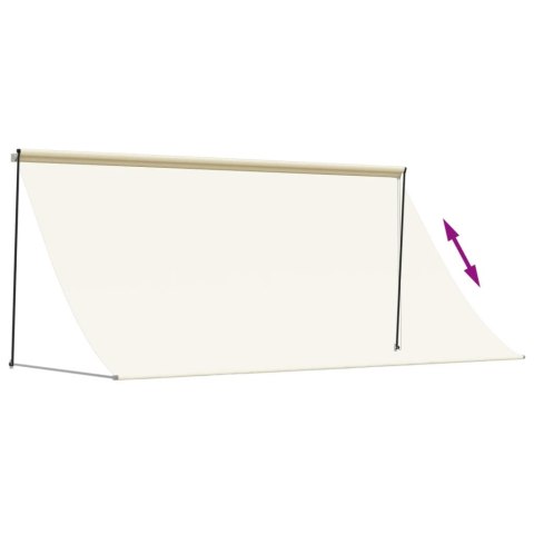 MARKIZA ZWIJANA KREMOWA 300X150CM TKANINA I STAL