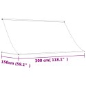MARKIZA ZWIJANA KREMOWA 300X150CM TKANINA I STAL