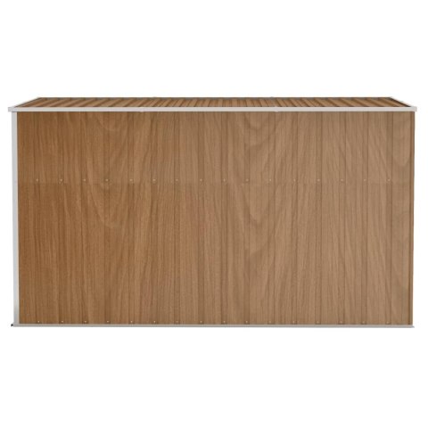 SZOPA OGRODOWA MOCOWANA DO ŚCIANY BRĄZOWA 118X288X178CM