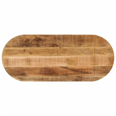 BLAT STOŁU 140X50X3,8CM OWALNY SUROWE DREWNO MANGO