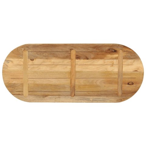 BLAT STOŁU 140X50X3,8CM OWALNY SUROWE DREWNO MANGO
