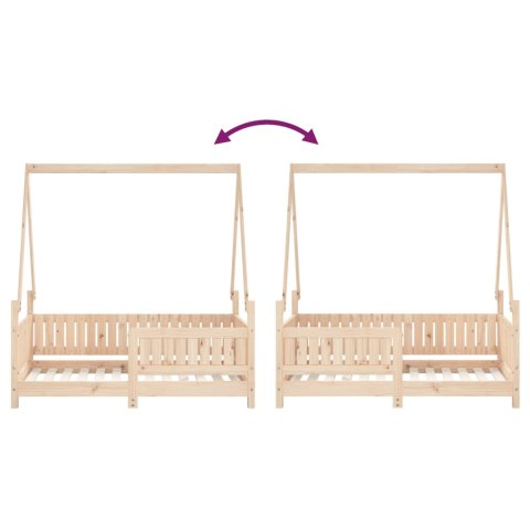 RAMA ŁÓŻKA DZIECIĘCEGO 70X140CM DREWNO SOSNOWE