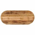 BLAT STOŁU 110X50X3,8CM OWALNY SUROWE DREWNO MANGO