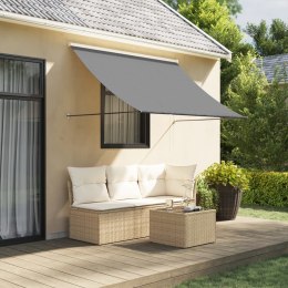 MARKIZA ZWIJANA ANTRACYTOWA 250X150CM TKANINA I STAL