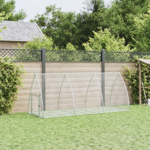 KLATKA DLA KRÓLIKÓW SREBRNA 300X105X120CM STAL GALWANIZOWANA