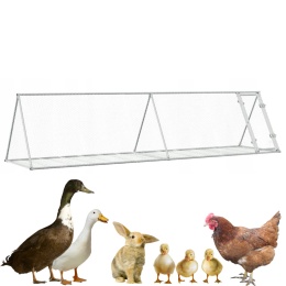 KLATKA DLA KRÓLIKA KRÓLIKÓW KACZEK KUR GĘSI 400X105X91CM STAL GALWANIZOWANA