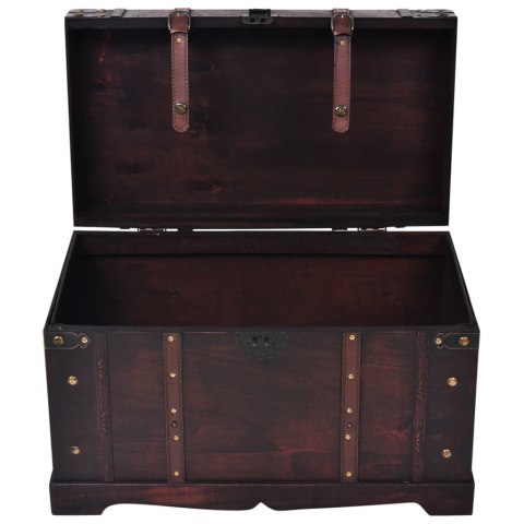 SKRZYNIA W STYLU VINTAGE DREWNIANA 66X38X40CM