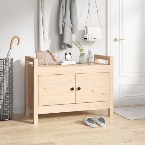 ŁAWKA DO PRZEDPOKOJU 80X40X60CM LITE DREWNO SOSNOWE