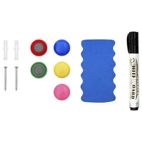 MAGNETYCZNA TABLICA SUCHOŚCIERALNA BIAŁA 90X60CM STALOWA