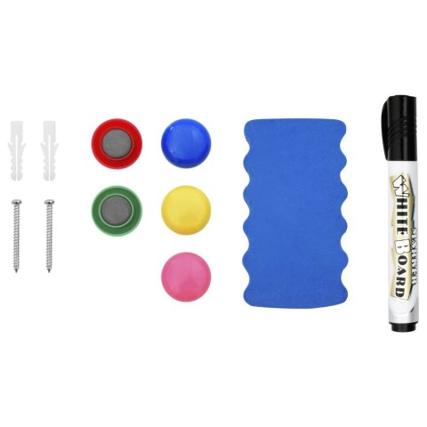 MAGNETYCZNA TABLICA SUCHOŚCIERALNA BIAŁA 50X35CM STALOWA