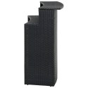 OGRODOWY STOLIK BAROWY CZARNY 120X55X110CM POLIRATTAN