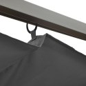 PERGOLA OGRODOWA ZE ZWIJANYM DACHEM 3X3M ANTRACYT 180G/M²