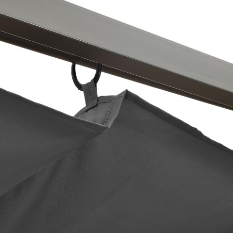PERGOLA OGRODOWA ZE ZWIJANYM DACHEM 3X3M ANTRACYT 180G/M²