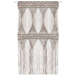 ZASŁONA Z MAKRAMY KOLOR TAUPE 140X 240CM BAWEŁNA