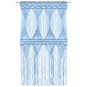 ZASŁONA Z MAKRAMY NIEBIESKA 140X 240CM BAWEŁNA