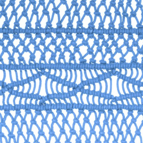 ZASŁONA Z MAKRAMY NIEBIESKA 140X 240CM BAWEŁNA