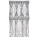 ZASŁONA Z MAKRAMY ANTRACYT 140X 240CM BAWEŁNA