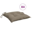 PODUSZKI NA PALETY 4 SZT. TAUPE 50X50X7CM TKANINA OXFORD