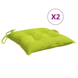 PODUSZKI NA PALETY 2 SZT. JASNOZIELONE 50X50X7CM TKANINA