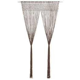 ZASŁONA Z MAKRAMY KOLOR TAUPE 140X 240CM BAWEŁNA