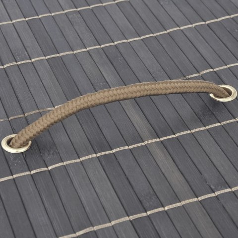 BAMBUSOWY KOSZ NA PRANIE PROSTOKĄTNY CIEMNOBRĄZOWY KOLOR