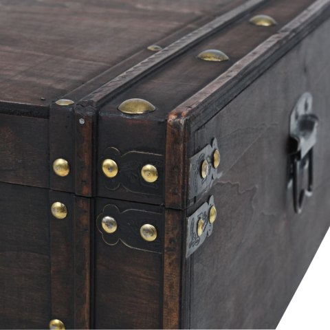 STOLIK KAWOWY W STYLU VINTAGE Z LITEGO DREWNA 120X55X35CM