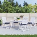 PODUSZKI NA KRZESŁA 4 SZT. GRANATOWE 50X50X7CM TKANINA