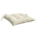 PODUSZKI NA KRZESŁA 6 SZT. KREMOWE 50X50X7CM TKANINA