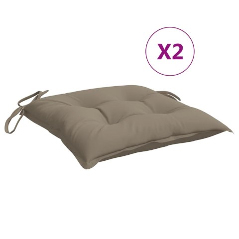 PODUSZKI NA PALETY 2 SZT. TAUPE 50X50X7CM TKANINA OXFORD