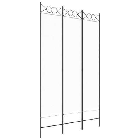 PARAWAN POKOJOWY 3-PANELOWY BIAŁY 120X200CM TKANINA