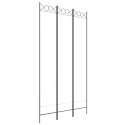 PARAWAN POKOJOWY 3-PANELOWY BIAŁY 120X220CM TKANINA