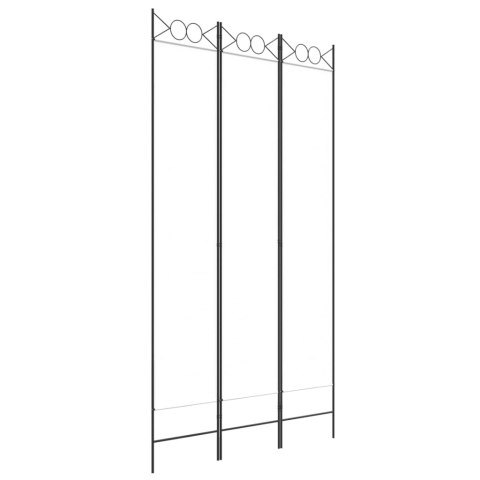 PARAWAN POKOJOWY 3-PANELOWY BIAŁY 120X220CM TKANINA