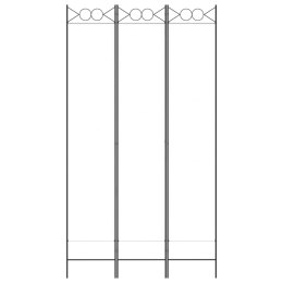 PARAWAN POKOJOWY 3-PANELOWY BIAŁY 120X220CM TKANINA