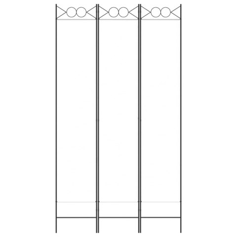 PARAWAN POKOJOWY 3-PANELOWY BIAŁY 120X220CM TKANINA