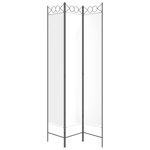 PARAWAN POKOJOWY 3-PANELOWY BIAŁY 120X220CM TKANINA