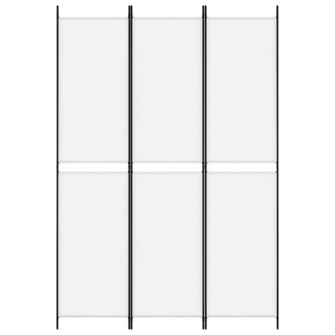 PARAWAN POKOJOWY 3-PANELOWY BIAŁY 150X220CM TKANINA