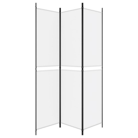 PARAWAN POKOJOWY 3-PANELOWY BIAŁY 150X220CM TKANINA