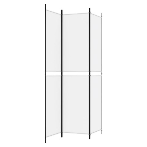 PARAWAN POKOJOWY 3-PANELOWY BIAŁY 150X220CM TKANINA