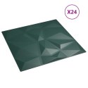 PANELE ŚCIENNE 24 SZT. ZIELONE 50X50CM,XPS 6M² DIAMENT