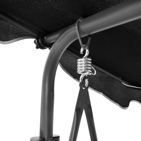 HUŚTAWKA OGRODOWA Z ZADASZENIEM CZARNA