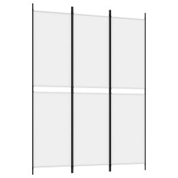 PARAWAN POKOJOWY 3-PANELOWY BIAŁY,150X200CM TKANINA
