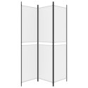 PARAWAN POKOJOWY 3-PANELOWY BIAŁY,150X200CM TKANINA