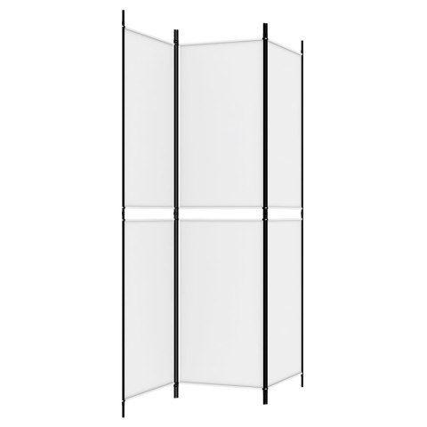 PARAWAN POKOJOWY 3-PANELOWY BIAŁY,150X200CM TKANINA