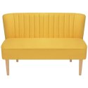 SOFA 117X55,5X77CM ŻÓŁTY MATERIAŁ